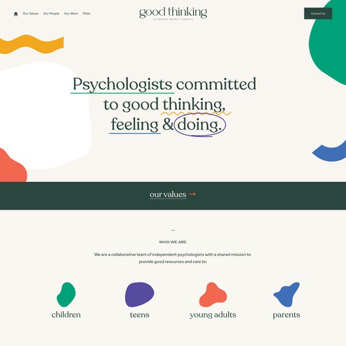 Custom Squarespace Website Design + Branding for Psychology Practice in NYC