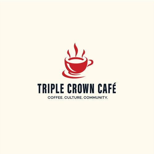 Clever logo concept crown coffee