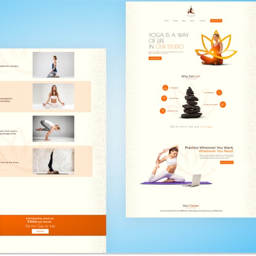 Landing Page for Yoga Studio