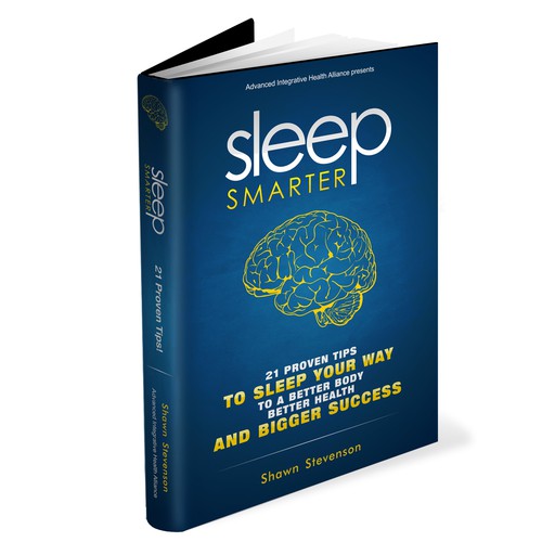 Create a cover for an entertaining book about sleep