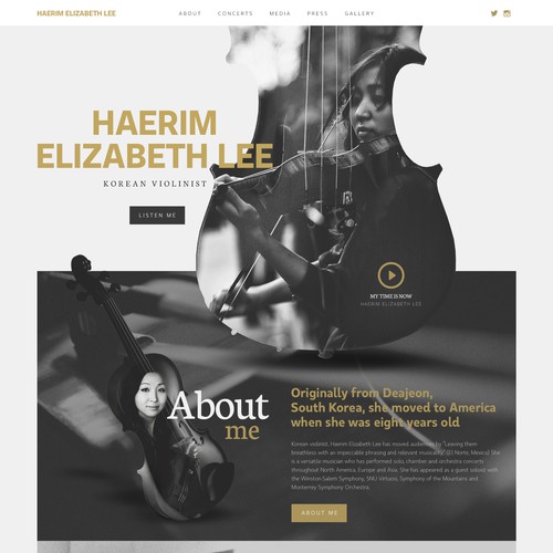 Violinist solo, artistic director personal web page 