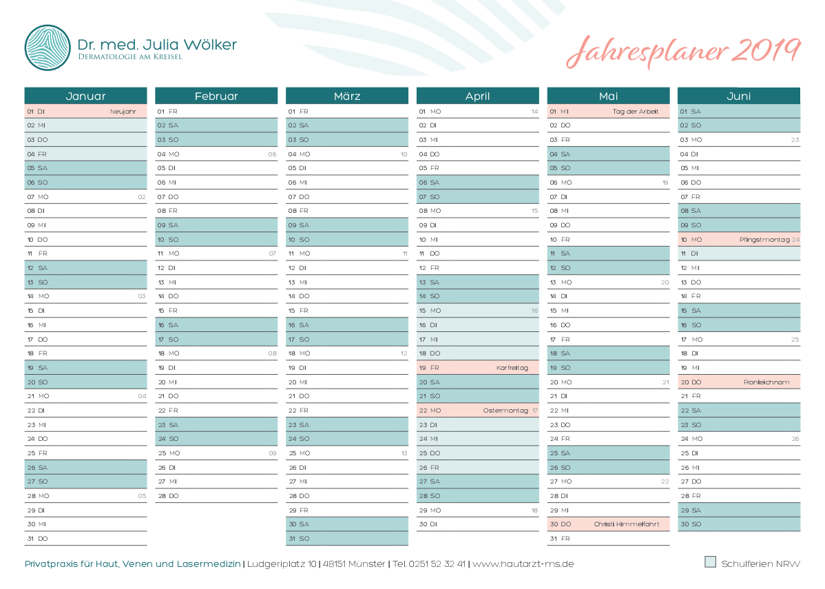 Gestaltung Kalender