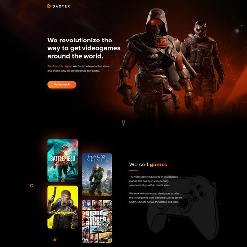 Daxter Landing page