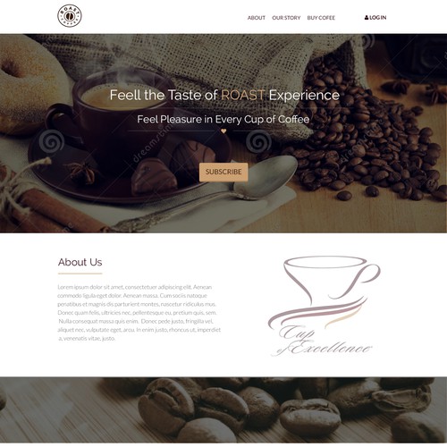 Design website for new global coffee company "Roast.com"