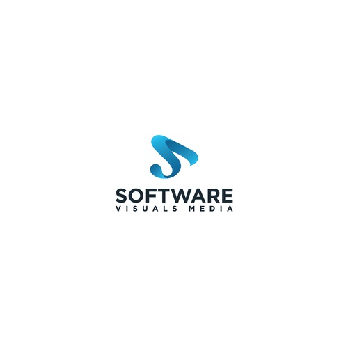 Modern logo concept for software visual media