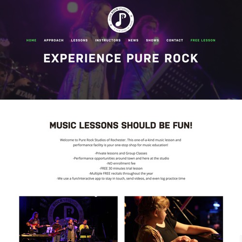 Website and strategy guidance for Pure Rock Studios