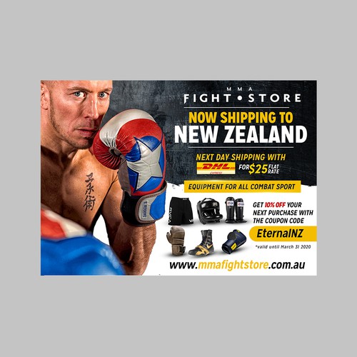 Flyer for MMA Fight Store 