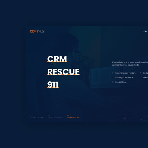 Webpage for CRM Pros