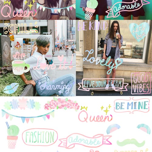watercolor stickers