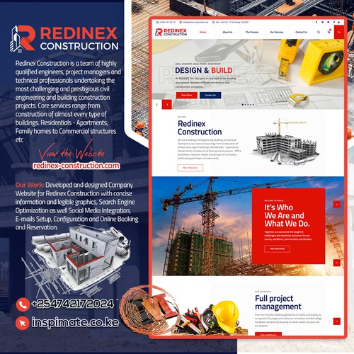 Redinex Construction, Website Design