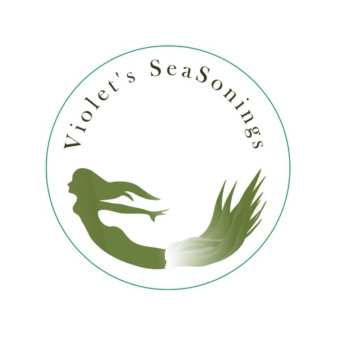 Logo design for a seaweed company that makes food products.