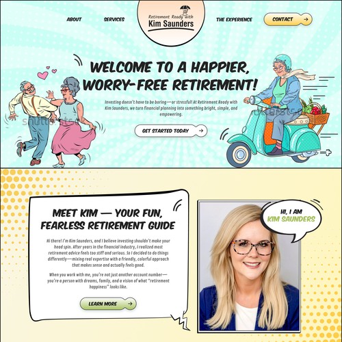 A PLAYFUL and VIBRANT webpage for a BORING type of business