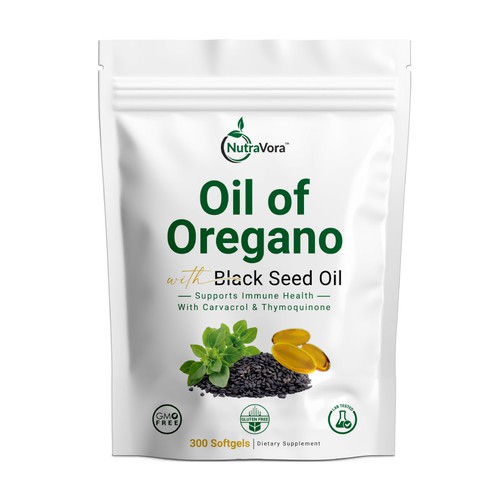 Oil of Oregano – Premium Supplement Packaging Design 