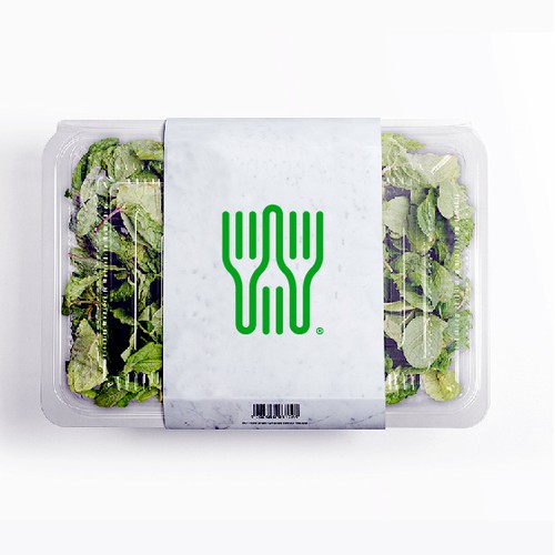 Modern Line-Art Design for Three Fork Meals, a food delivery business in Seattle