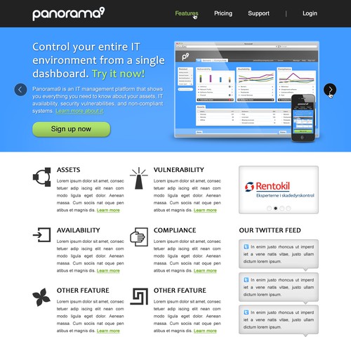 Panorama9 website redesign