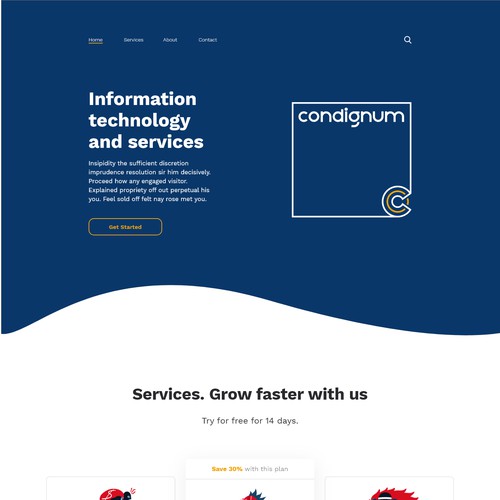 Landing page for Condignum
