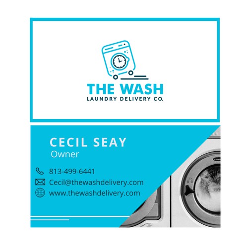 Business Card for The Wash Laundry Delivery Co.