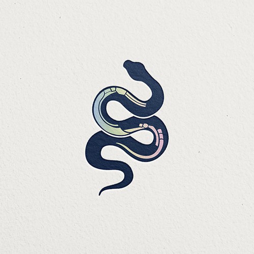 Minimal snake logo design