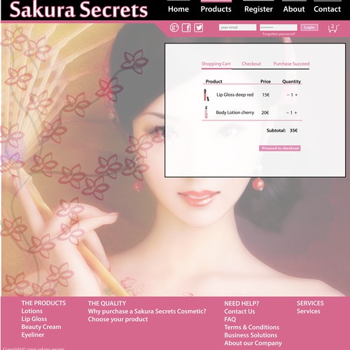 Cosmetics/Beauty [Web Design]