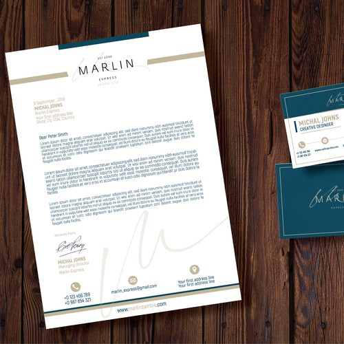 Letterhead and business card 