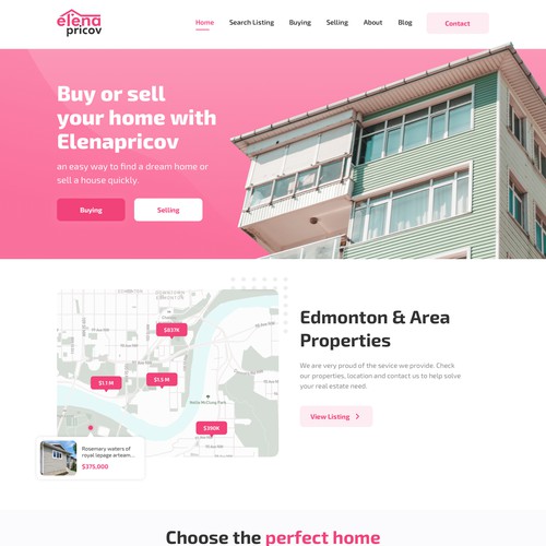 Landing Page for Property Agent