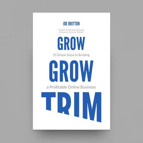 Typographic cover for business book