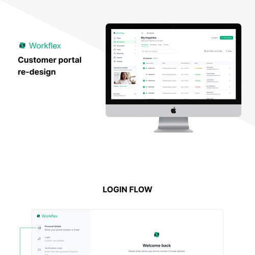 Workflex a customer portal dashboard