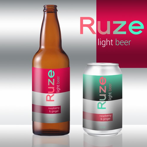 RUZE- a light beer with raspberry & ginger flavour.