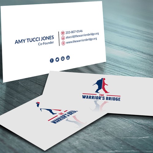 Create a killer business card for a veteran's non profit