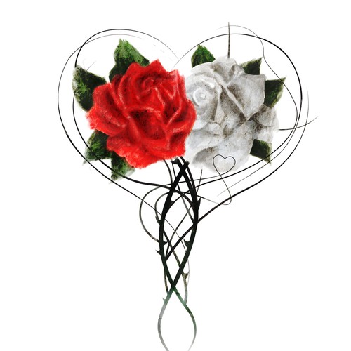 Entangled Roses illustration for YA novel