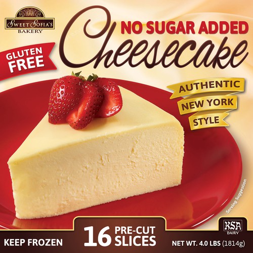 No Sugar Added Cheesecake - Package Design (Sweet Sofia's Bakery)