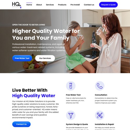 Web Design Entry - High Quality Water Solutions