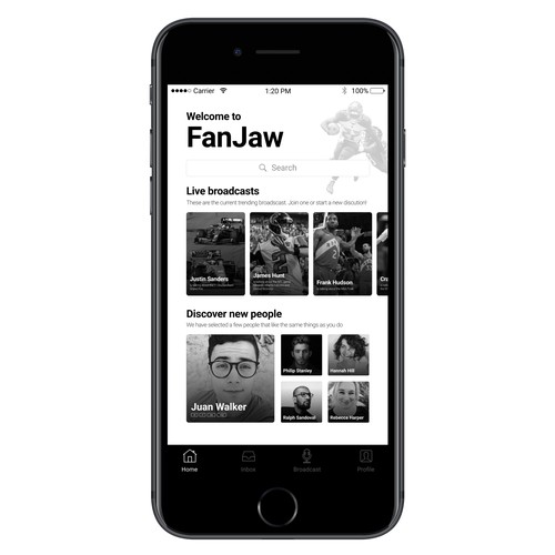 FanJaw App Design
