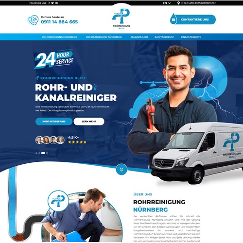 Professional Plumbing & Emergency Repair Service Landing Page UI/UX