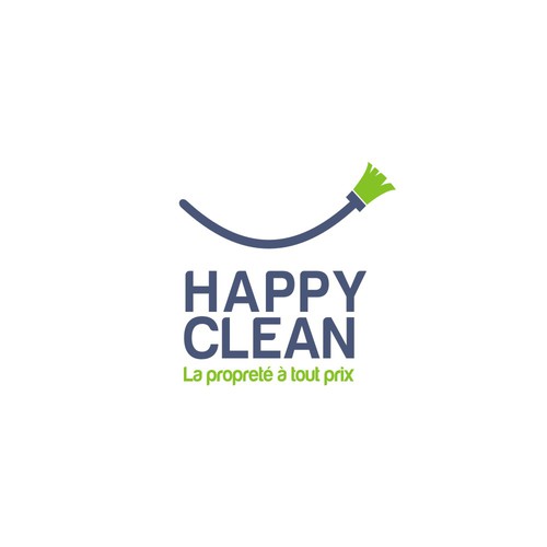 Logo for cleaning tool company, I use the broom to show the smile .