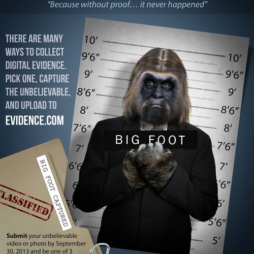 TASER International needs an eye-catching advertisement featuring Sasquatch!