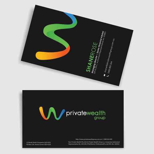 business card design contest entry