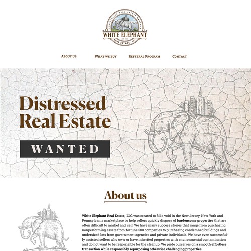 Landing Page for a Real Estate Company