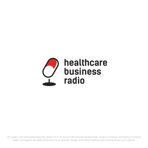 Logo concept for a healthcare podcast