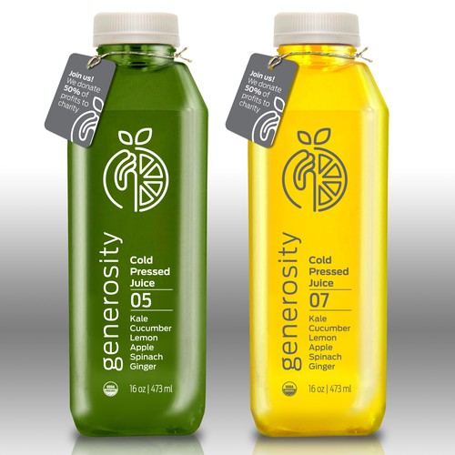 Cold Pressed Juice Logo & Label Design