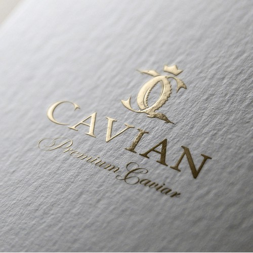 Elegant logo for a caviar brand