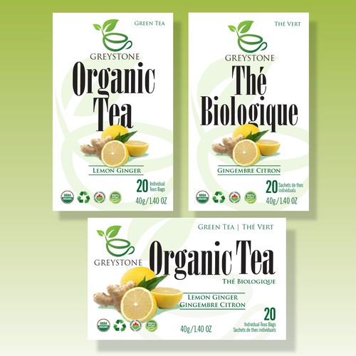Bilingual packaging for tea