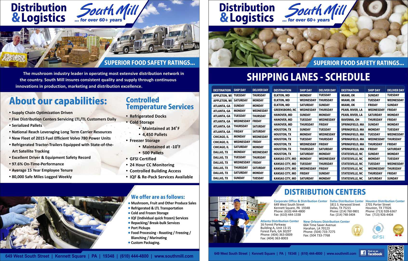 3rd Largest Mushroom Grower and Distributor seeking eye catching sell sheet for various services