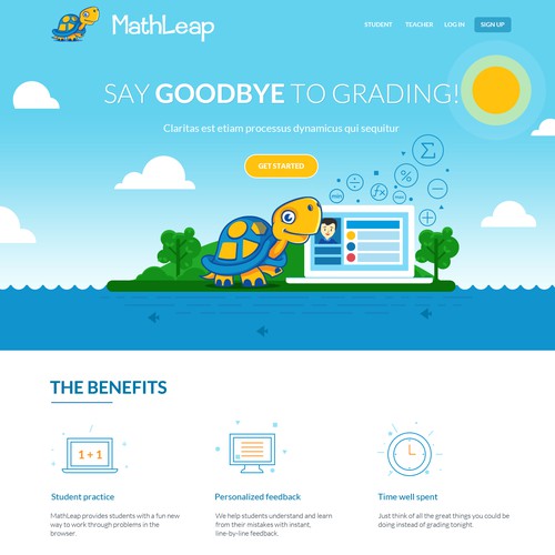 Math Leap Langding page