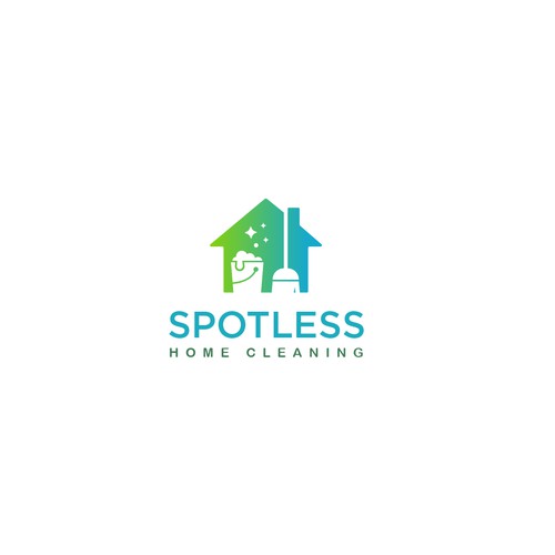 Logo design concept for a home cleaning company