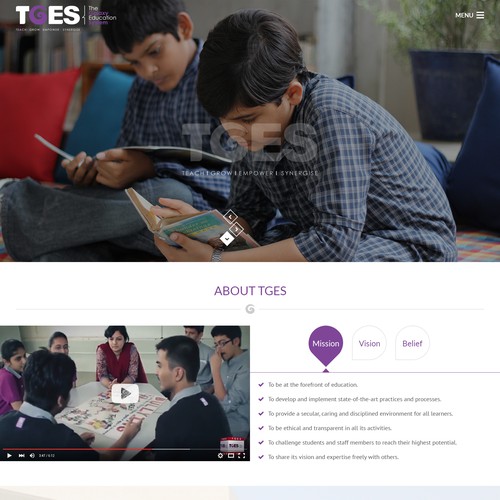 TGES School website design