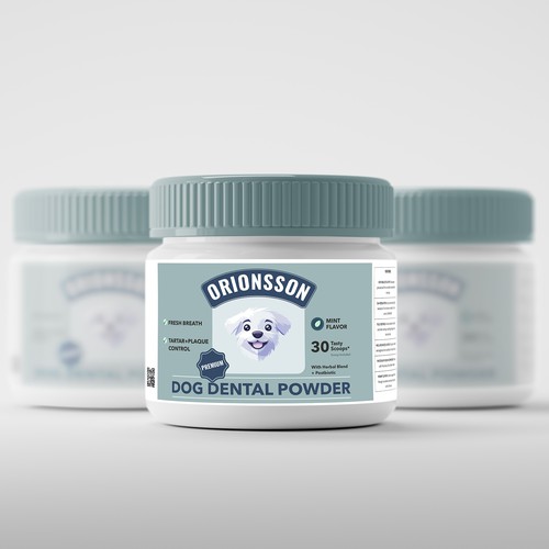 Dog Dental Powder — Label Design