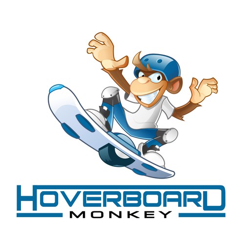 Hoverborad monkey mascot