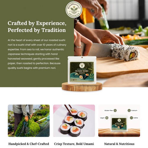 Sushi Nori Product Website Design