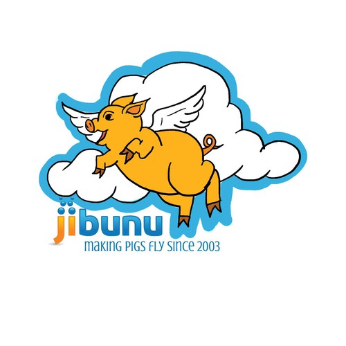 Flying pig JJ Buno business logo